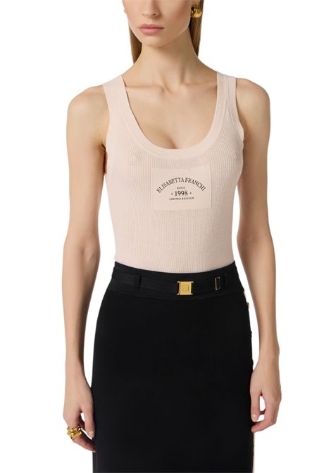Knitted top with logo ELISABETTA FRANCHI | Top | TK80B61E2193